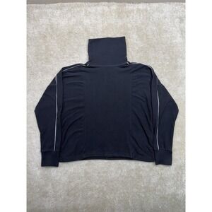 Varley Turtleneck Pullover Womens XS Black White Velvet